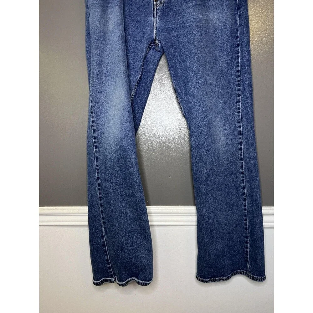 Levis 527 Jeans Mens 42x32 Blue Slim Bootcut Stretch Denim Medium Wash Pants
